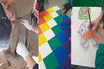 Una secundaria de barrio Tringulo de  Rosario pide materiales artsticos 