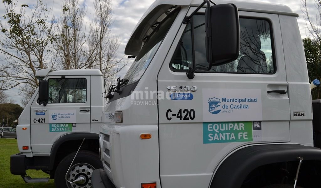 Casilda: entregaron los camiones de Equipar Santa Fe