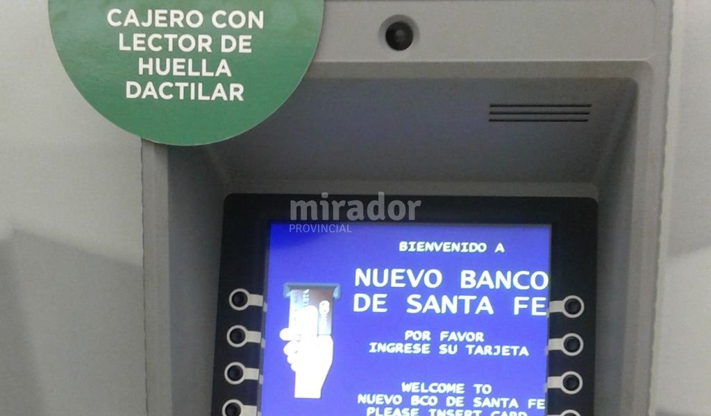 Banco Santa Fe: cajeros con huella dactilar en Ceres y otras localidades