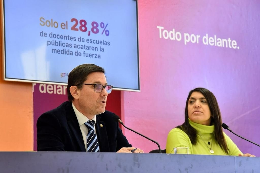 Goity celebró que, pese al paro, "más de 40.000 docentes concurrieron a las escuelas" Herramienta agotada