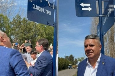 Inauguraron la calle "Chiqui" Tapia en el sur de Santa Fe: dnde es