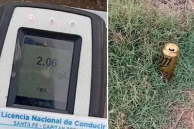 Rosario: un conductor borracho se abri una lata de cerveza en medio de un control de alcoholemia