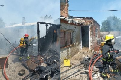 Venado Tuerto: cuatro viviendas se vieron afectadas por un gran incendio