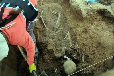 Cinco esqueletos humanos en la orilla de la laguna de Melincu y la revelacin de una historia ancestral