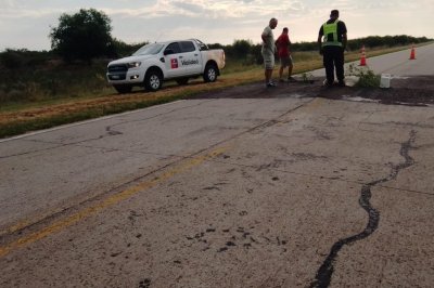 Las altas temperaturas provocaron una deformacin en la Ruta 39 y Vialidad ya trabaja en su reparacin