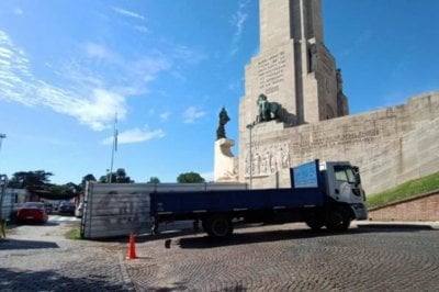 Tras un ao de suspensin, retomaron las obras en el Monumento a la Bandera de Rosario