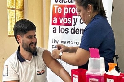 Se inici la campaa antigripal 2025 con la vacunacin a personal de salud